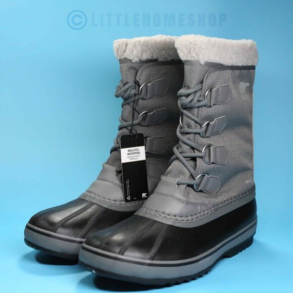 NWT!  Sorel 1964 Pac Nylon WP Boot in Quarry, Dove, Size 9 - Picture 1 of 8